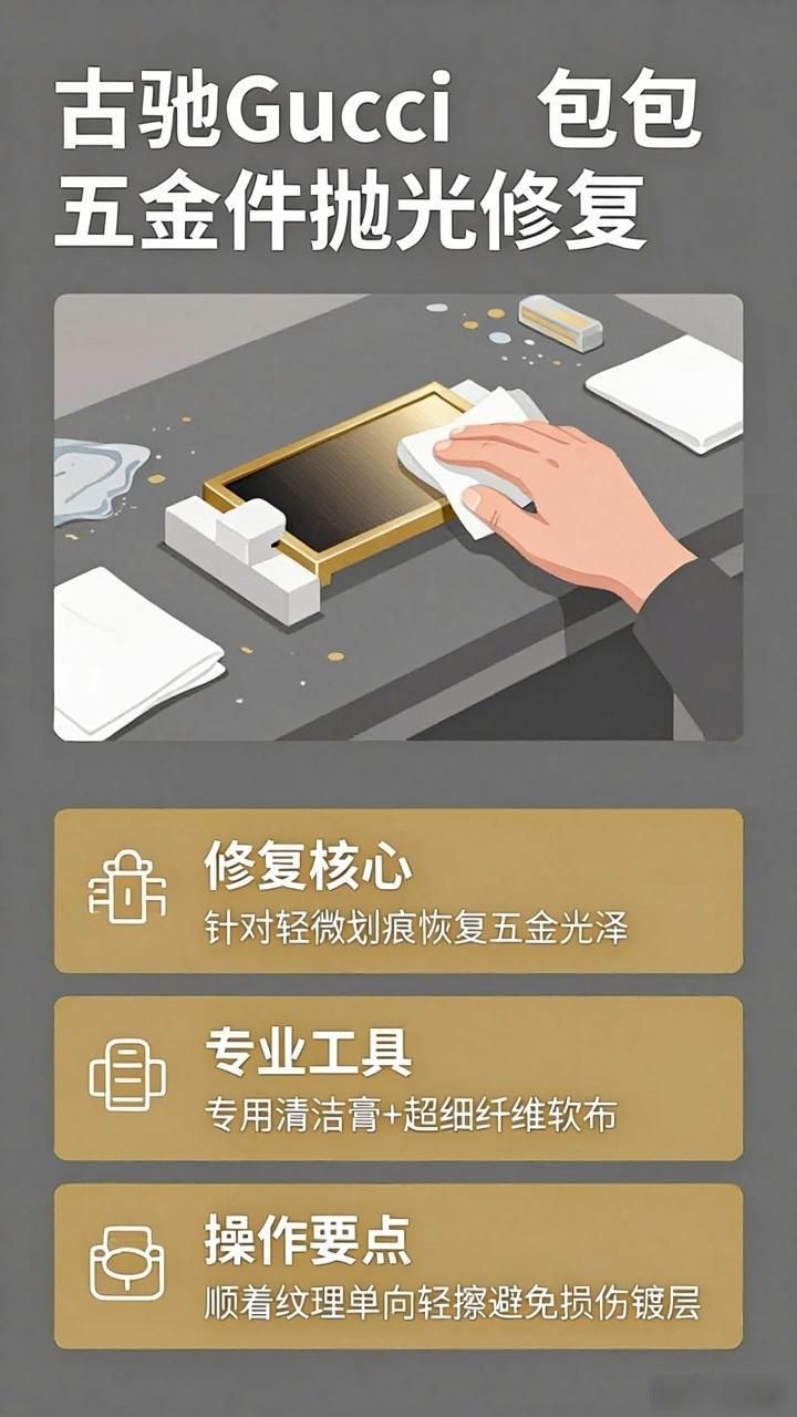 包包五金件抛光视频_GUCCI古驰包包五金抛光镀金修复翻新维修_五金抛光视频教程